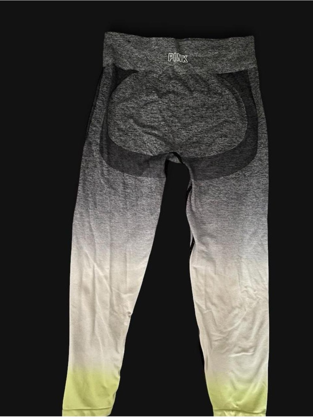 PINK Victoria's Secret Ombre Gray to Yellow Gradient Leggings